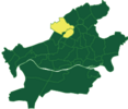 Schematische Darstellung der Stadtbezirke mit Hervorhebung des Ortsbezirks 8 